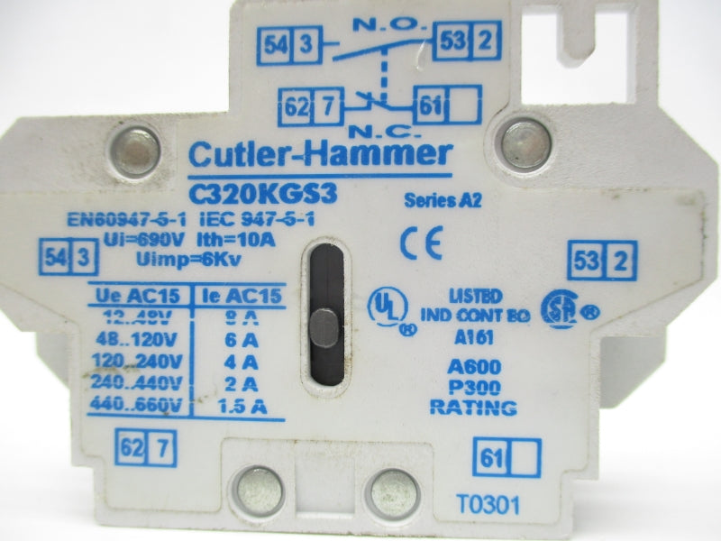 CUTLER HAMMER C320KGS3 SER. A2 440-660V 1.5A UNMP