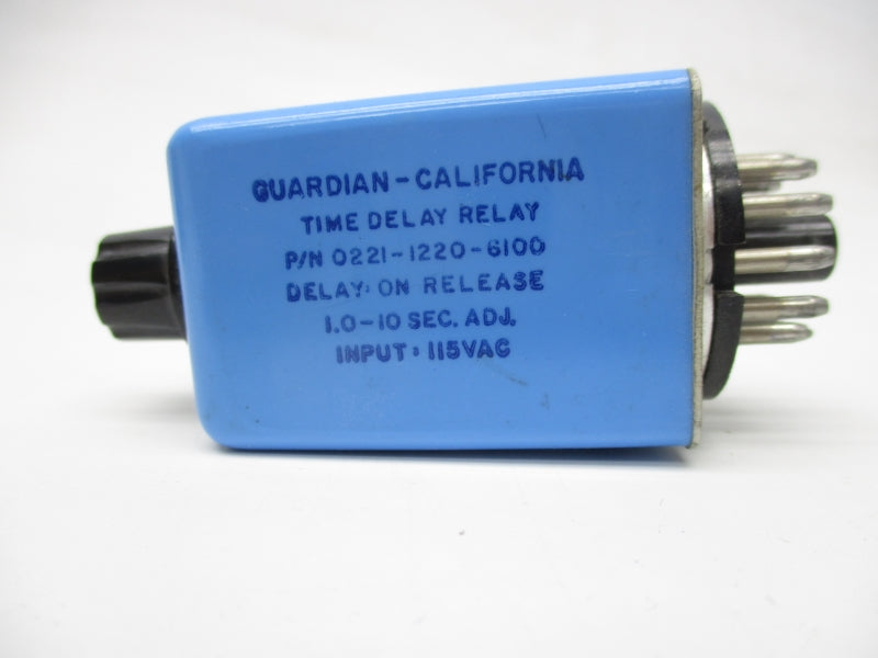 GUARDIAN CALIFORNIA 0221-1220-6100 115VAC 1.0-10SEC NSNP