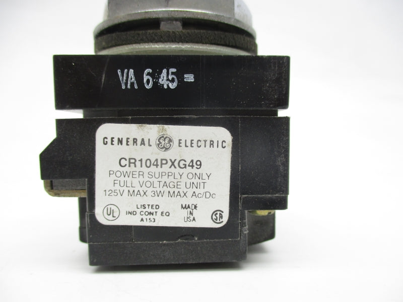 GENERAL ELECTRIC CR104PXG49 125VAC/DC (NO BULB) UNMP
