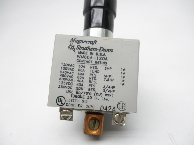 MAGNECRAFT WM60A-120A 250VDC 20A NSNP