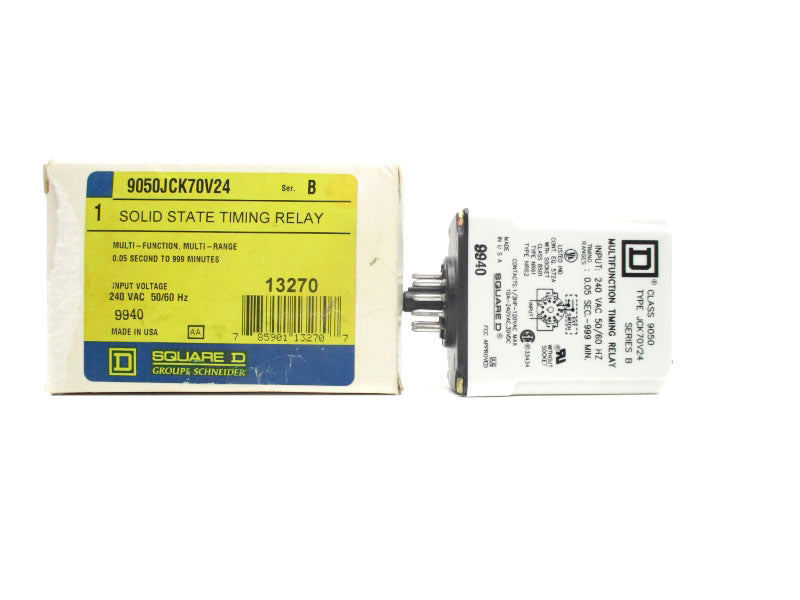 SQUARE D 9050JCK70V24 SER. B 240VAC 10A 0.05S-999M NSMP