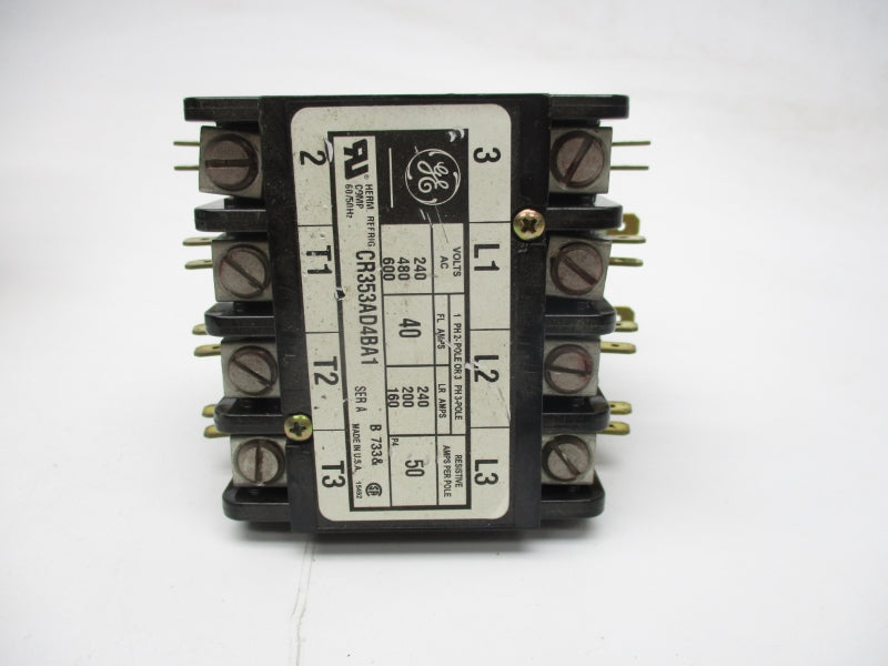 GENERAL ELECTRIC CR353AD4BA1 SER. A 110/120V 40A UNMP