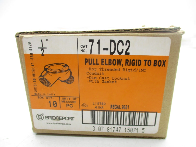 BRIDGEPORT 71-DC2 1/2" (PKG OF 10) NSMP
