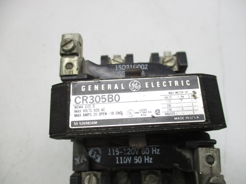 GENERAL ELECTRIC CR305B0 110/115-120V 20A UNMP
