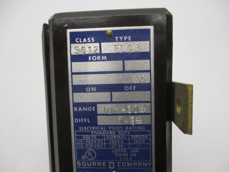 SQUARE D 9012FLG3 110-600VAC 10-30 NSNP