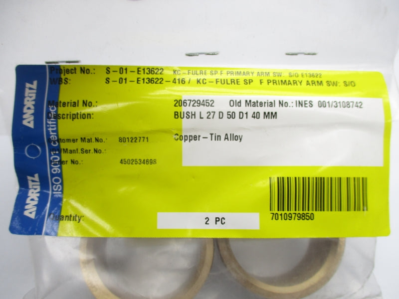 ANDRITZ 206729452 (PKG OF 2) NSMP