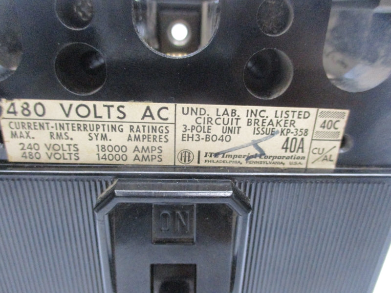 ITE EH3-B040 480VAC 40A NSNP