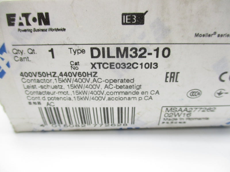 EATON XTCE032C10I3 DILM32-10 400/440V 45A NSMP