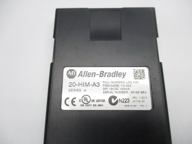 ALLEN BRADLEY 20-HIM-A3 SER. A F/W 3.003 12VDC NSNP