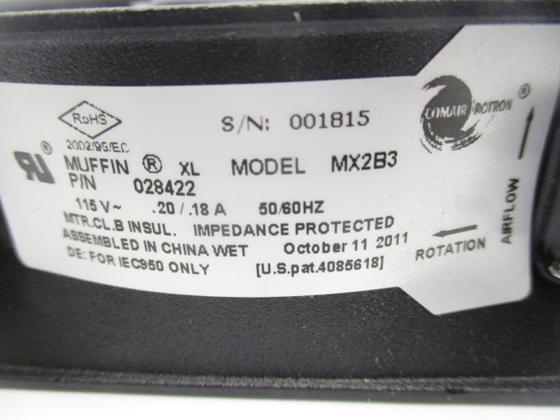 COMAIR ROTRON 028422 MX2B3 115V .20/.18A NSNP