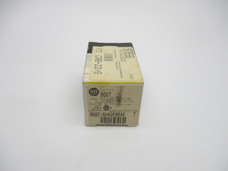 ALLEN BRADLEY 800T-6HA2KB6AX SER. T 6V (BK/YL) NSMP