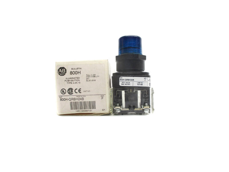 ALLEN BRADLEY 800H-QRBH24B SER. F 24V/DC (WH) NSMP