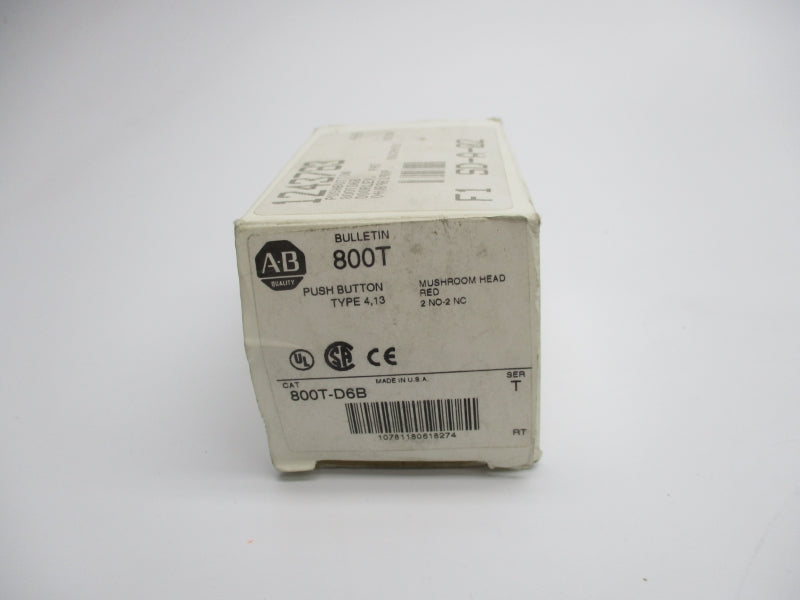 ALLEN BRADLEY 800T-D6B SER. T (AS PICTURED1) (WH) NSMP
