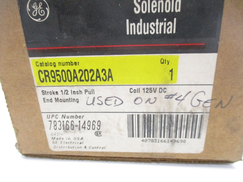 GENERAL ELECTRIC CR9500A202A3A 125VDC NSMP