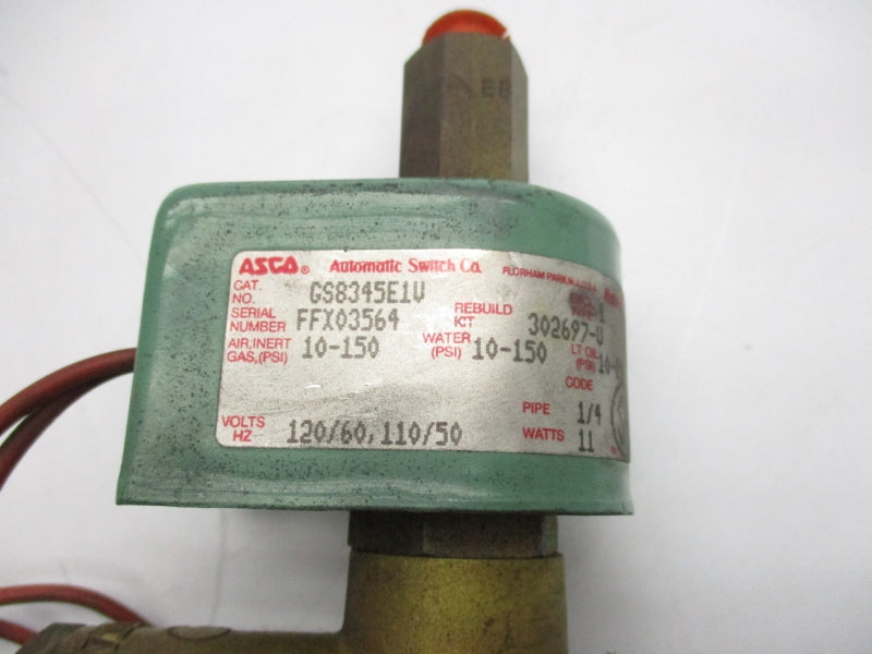 ASCO GS8345E1V 110/120V 10-150PSI 1/4" UNMP