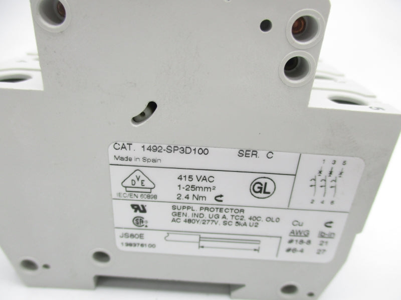 ALLEN BRADLEY 1492-SP3D100 SER. C 415VAC 10A NSNP