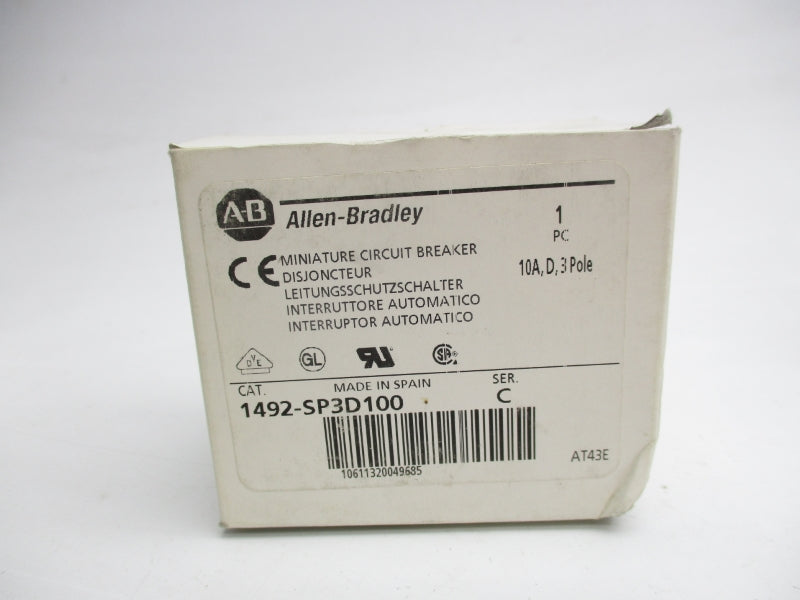 ALLEN BRADLEY 1492-SP3D100 SER. C 415VAC 10A NSMP