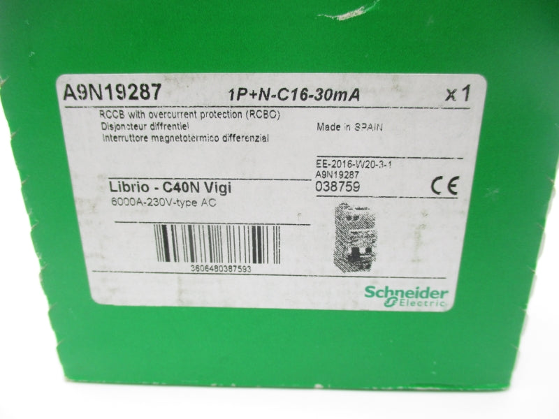 SCHNEIDER ELECTRIC A9N19287 230V 16A NSMP