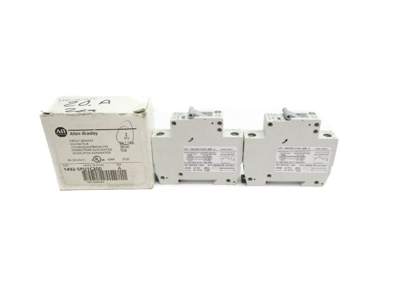 ALLEN BRADLEY 1492-SPU1C200 SER. A 240VAC 20A (PKG OF 2) NSMP