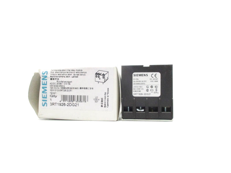 SIEMENS 3RT1926-2DG21 24-66VAC/DC 0.5-10S NSMP
