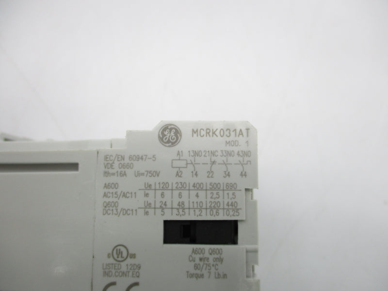 GENERAL ELECTRIC MCRK031AT 24VDC 16A NSNP