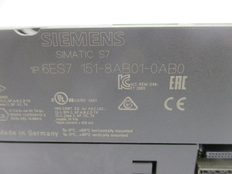 SIEMENS 6ES7151-8AB01-0AB0 24VDC NSNP