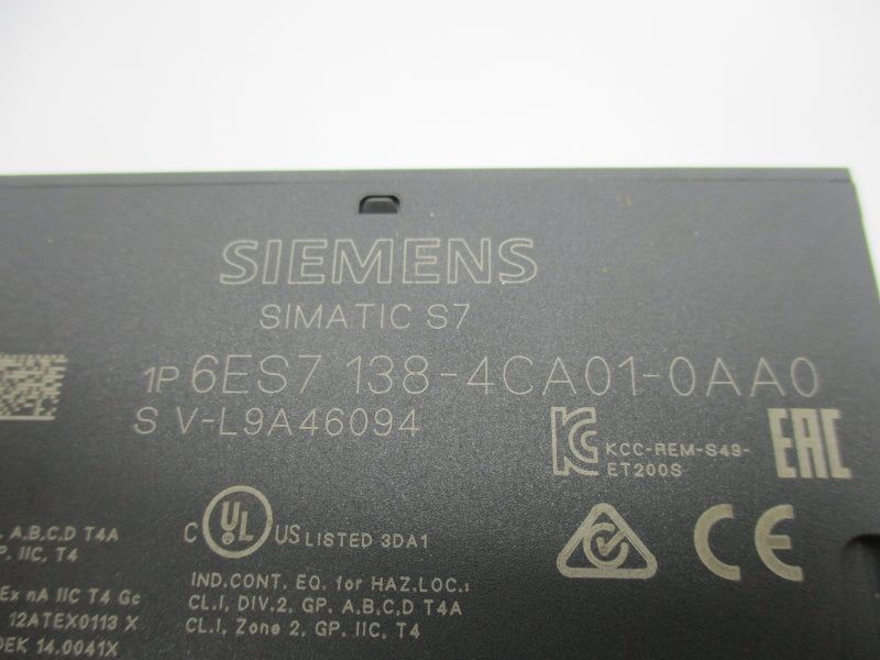 SIEMENS 6ES7138-4CA01-0AA0 24VDC (AS PICTURED) NSNP