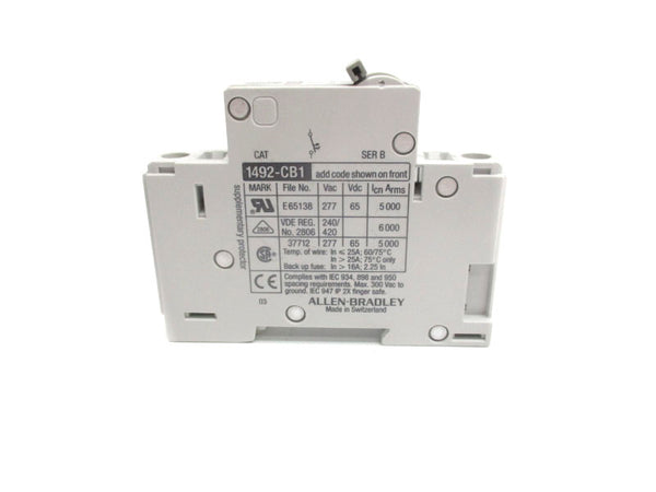 ALLEN BRADLEY 1492-CB1H030 SER. B 277VAC 3A NSNP