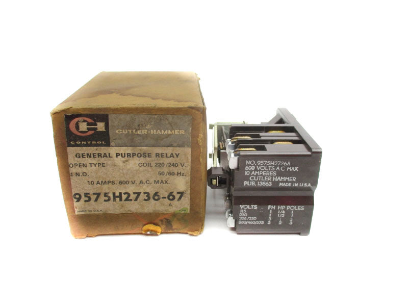 CUTLER HAMMER 9575H2736-67 220/240V 10A NSMP