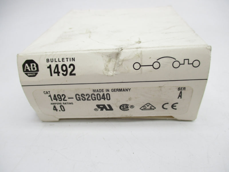 ALLEN BRADLEY 1492-GS2G040 SER. A 277/480VAC 4.0A NSMP