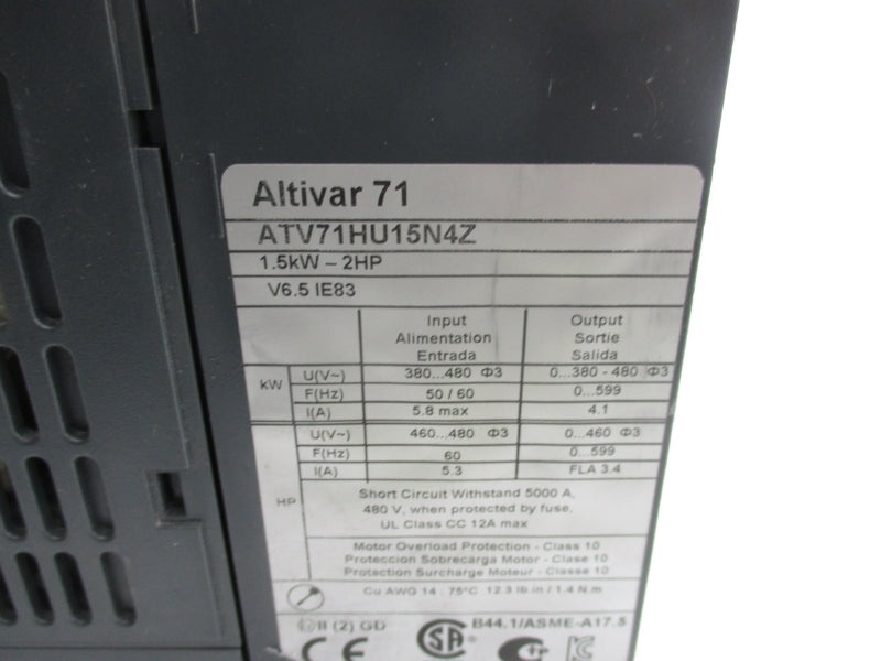SCHNEIDER ELECTRIC ATV71HU15N4Z 380-480V NSNP