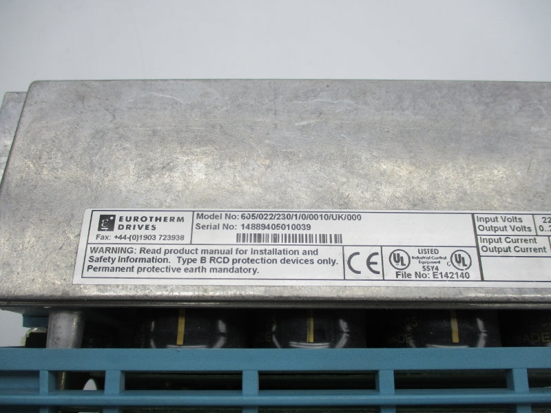 EUROTHERM DRIVES 605/022/230/1/0/0010/UK/000 220-240V 23.0A (AS PICTURED) NSNP