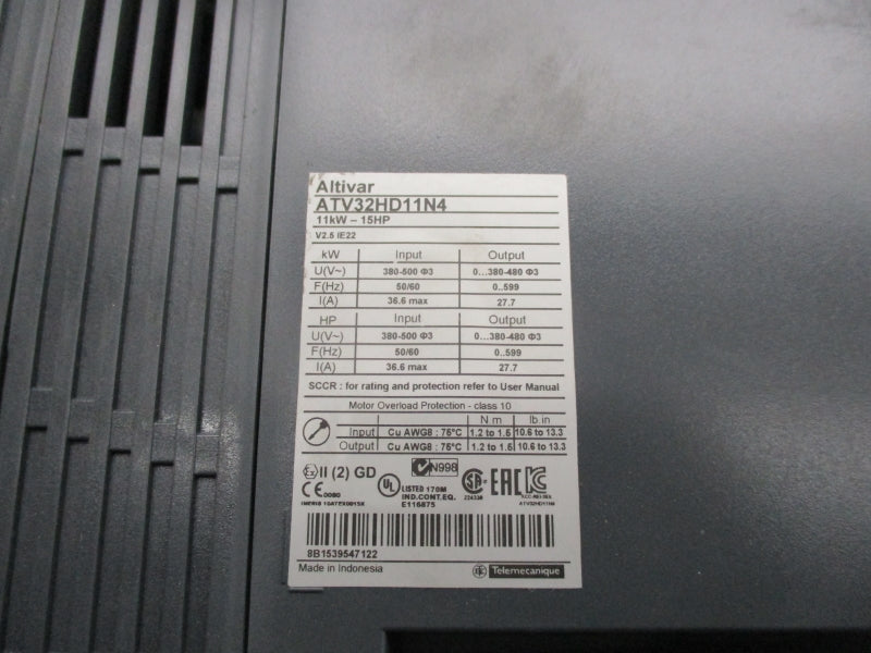 SCHNEIDER ELECTRIC ATV32HD11N4 380-500V UNMP