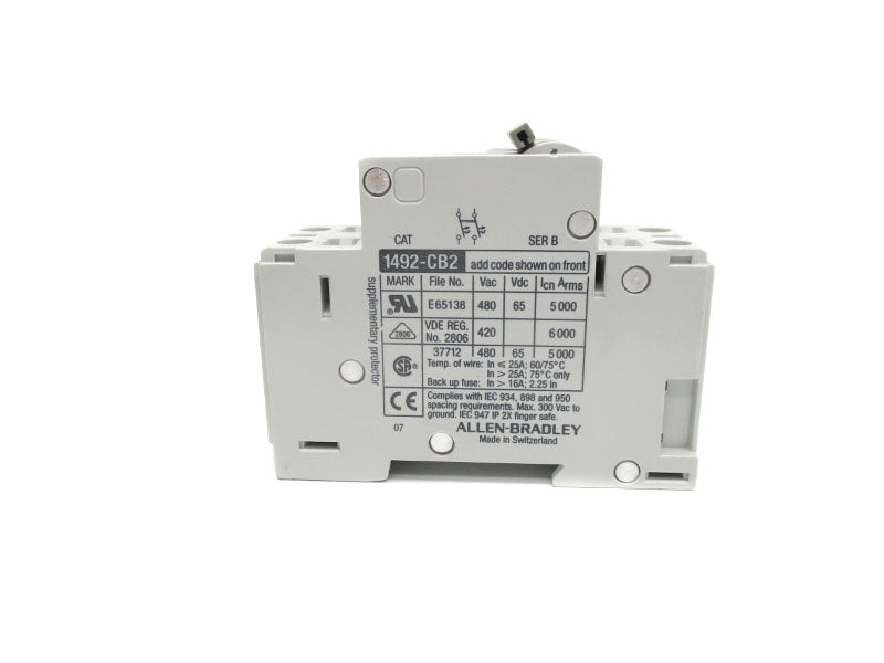 ALLEN BRADLEY 1492-CB2H030 SER. B 480VAC 3A NSNP