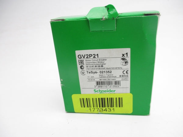 SCHNEIDER ELECTRIC GV2P21 600VAC 17-23A NSMP
