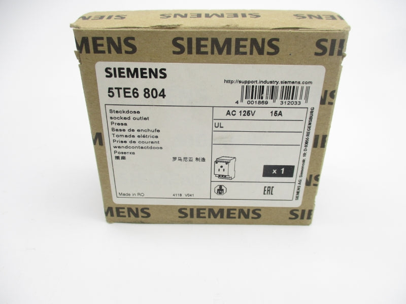 SIEMENS 5TE6804 125VAC 15A NSMP