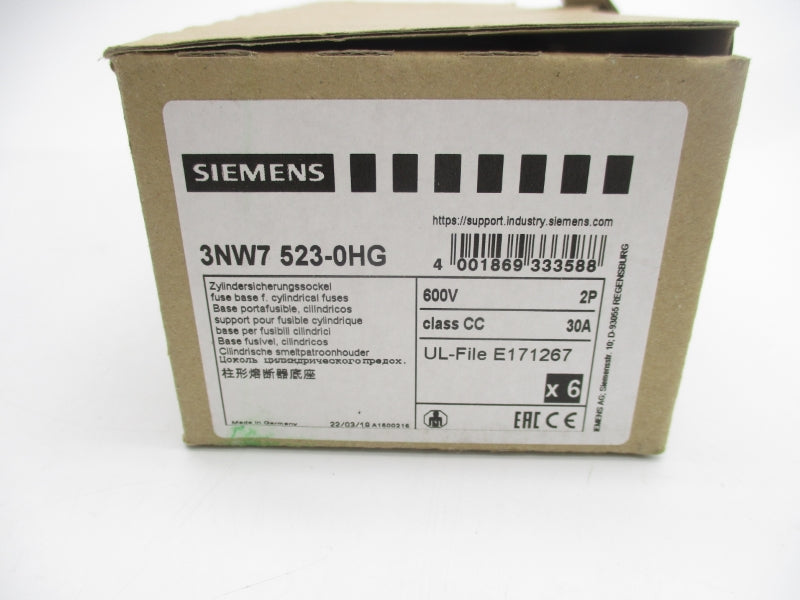 SIEMENS 3NW7523-0HG 600V 30A (PKG OF 6) NSNP