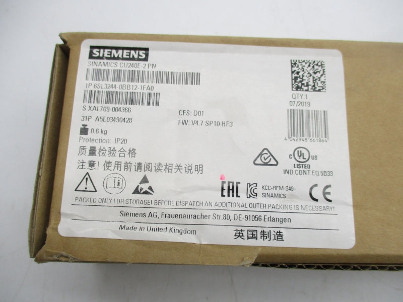 SIEMENS 6SL3244-0BB12-1FA0 24VDC 1.5A NSMP