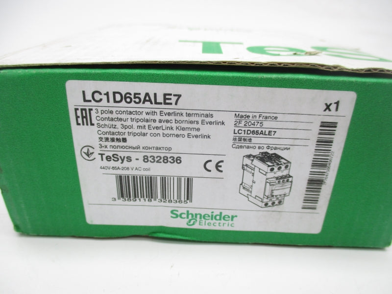 SCHNEIDER ELECTRIC LC1D65ALE7 440V 65A NSMP