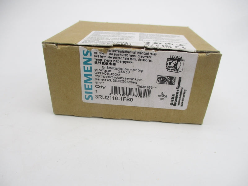 SIEMENS 3RU2116-1FB0 3.5-5.0A NSMP