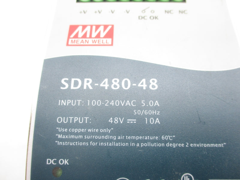 MEAN WELL SDR-480-48 100-240VAC 5.0A NSNP
