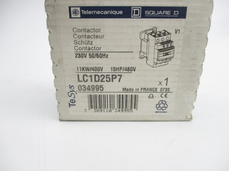 TELEMECANIQUE LC1D25P7 230V 40A NSMP