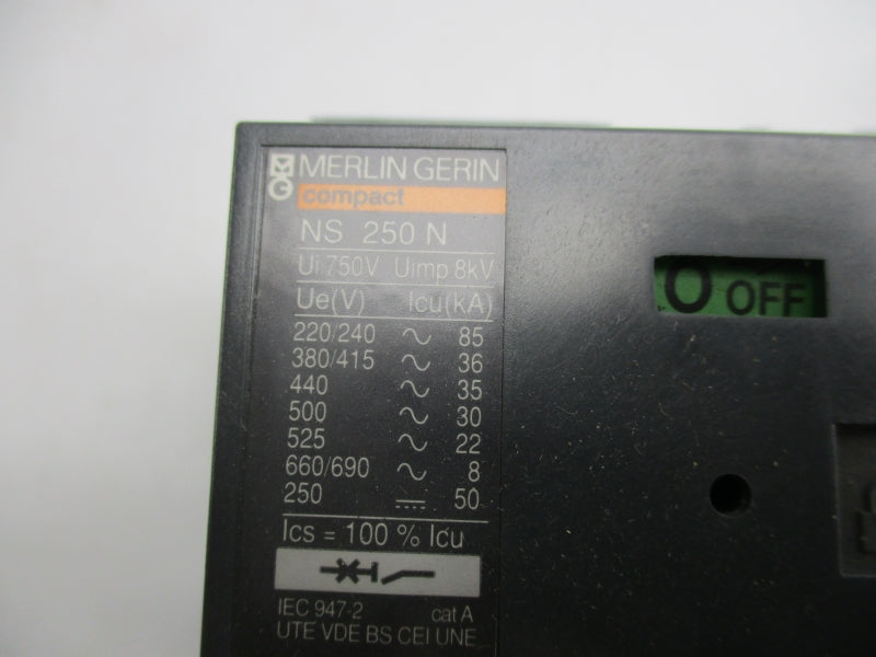 MERLIN GERIN NS250N 750V 250A (AS PICTURED) NSNP