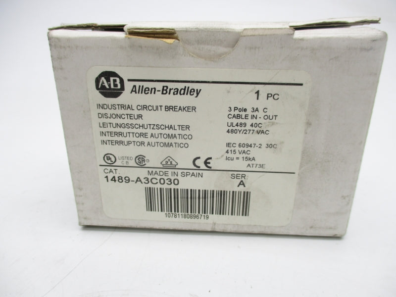 ALLEN BRADLEY 1489-A3C030 SER. A 415VAC 3A NSMP