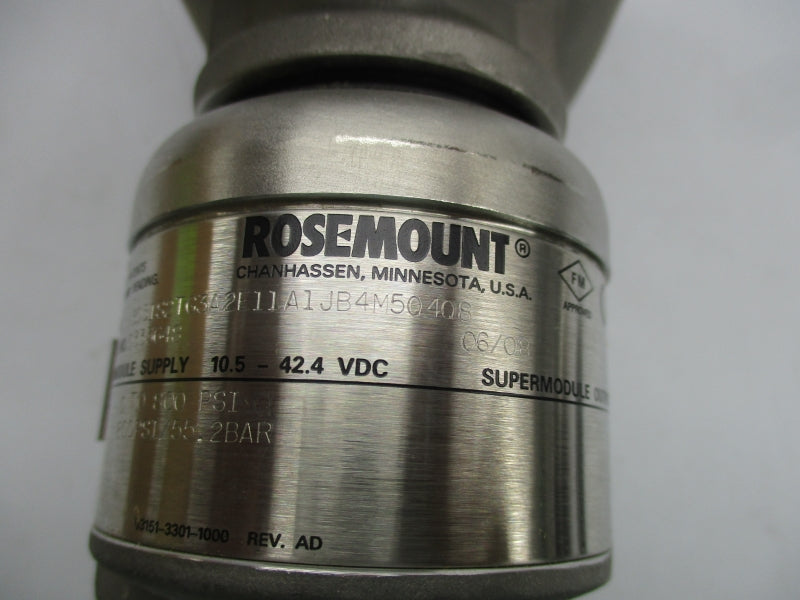 ROSEMOUNT 3051S2TG3A2E11A1JB4M5Q408 10.5-42.4VDC 0-800PSI NSNP