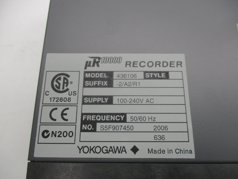 YOKOGAWA 436106-2/A2/R1 100-240VAC NSNP