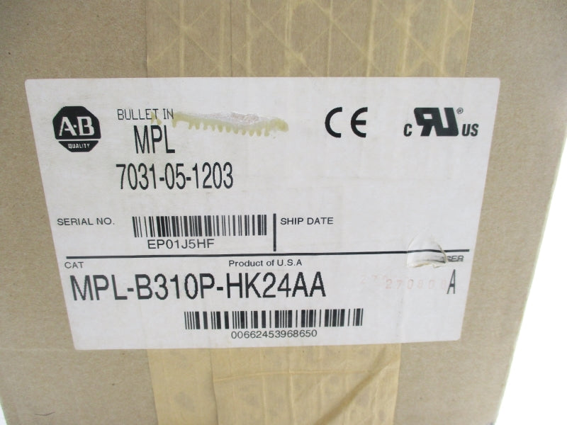 ALLEN BRADLEY MPL-B310P-HK24AA SER. A 460V 2.40A NSMP