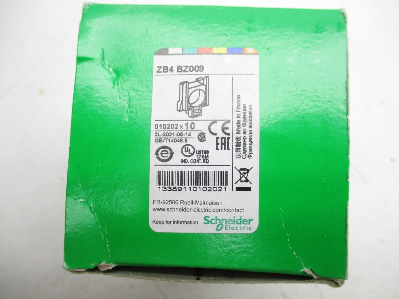 SCHNEIDER ELECTRIC ZB4BZ2009 (PKG OF 10) NSMP
