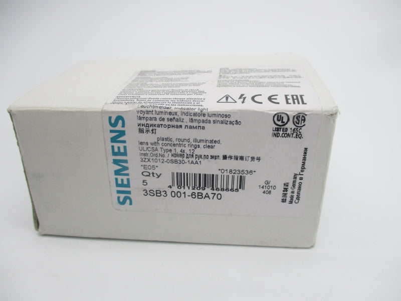 SIEMENS 3SB3001-6BA70 (PKG OF 5) NSMP