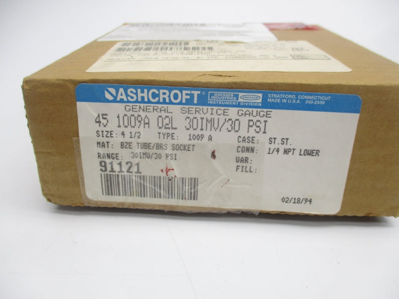 ASHCROFT 451009A02L30IMV/30PSI 30PSI NSMP